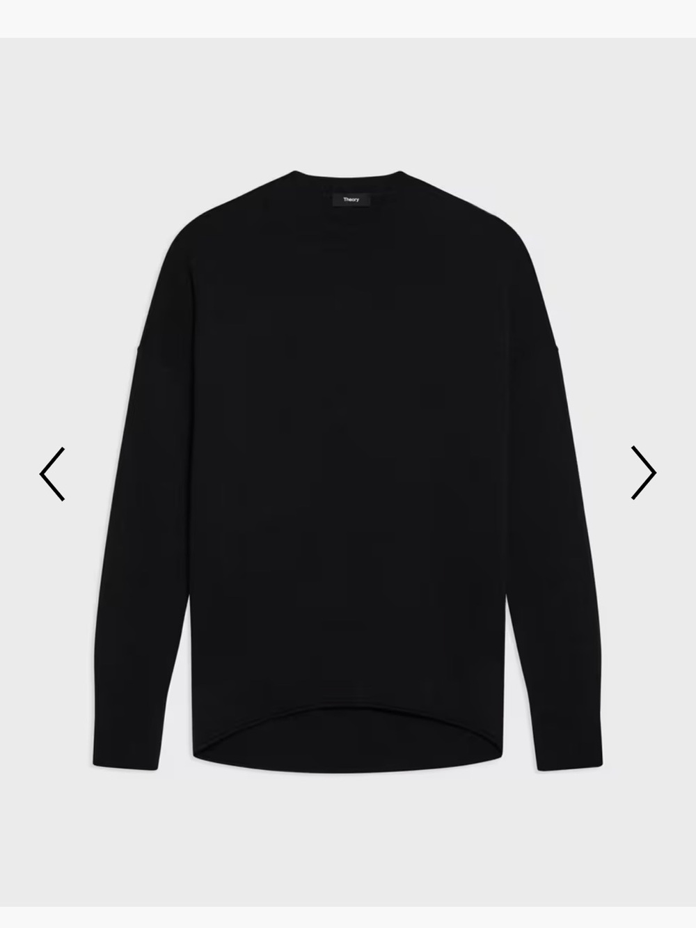 Theory Karenia Black Cashmere Crewneck Sweater